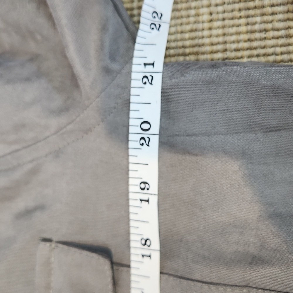 Staccato Dove Gray Shacket Duster Utility Jacket L - Picture 13 of 15